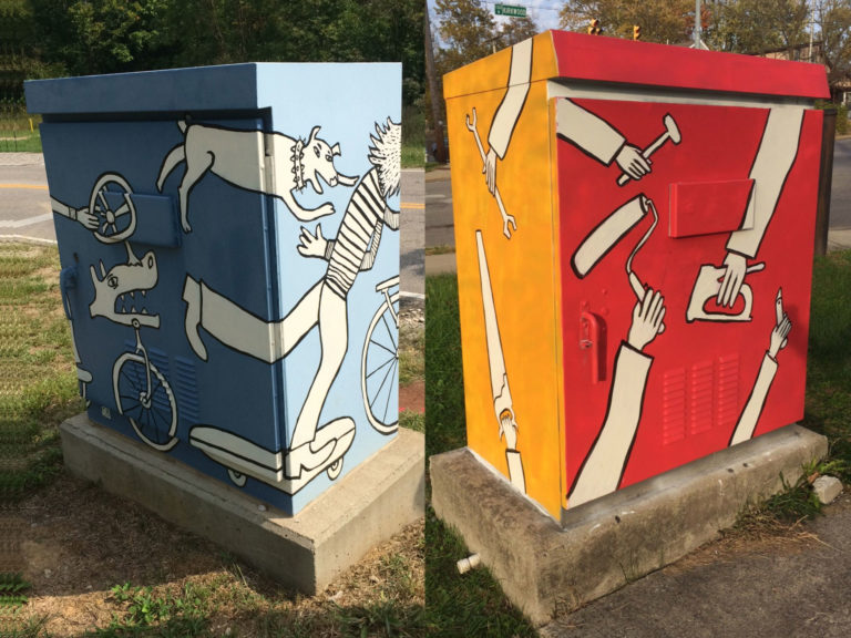 Traffic boxes, Bloomington, IN